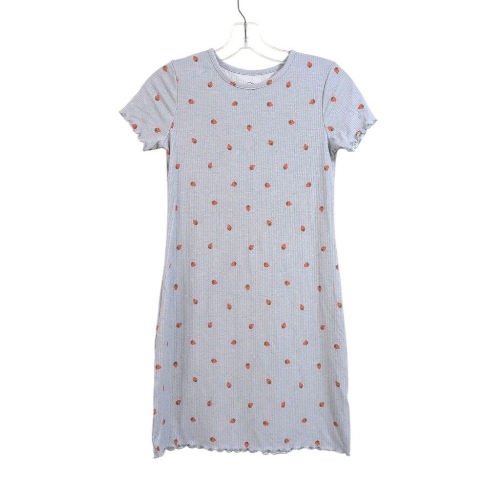 Art Class Ribbed Strawberry Print Dress - Size XL 14 Girls